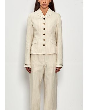 Dries Van Noten Belia Cotton Paper Jacket - Natural