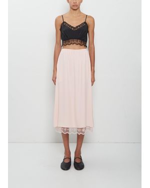 Simone Rocha Lace Trim Negligee Skirt - White