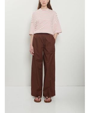 Plan C Pima Cotton Parachute Pants - Brown