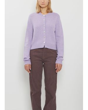 Begg x Co Hepburn Cashmere Cardigan - Purple