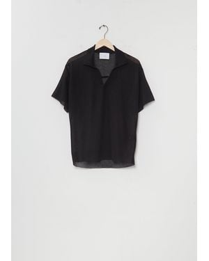 Stein Men Ramie Knit Skipper Top - Black