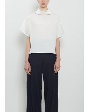 Dusan Cotton Popeline Short Chunky Tunic - White
