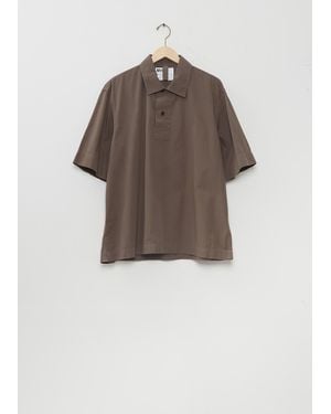 MHL by Margaret Howell Offset Placket Polo - Brown