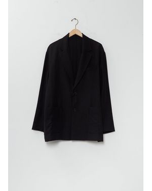 Ssstein Wool Silk Single Breasted Jacket - Black