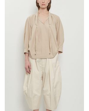 Lemaire Scarf Cotton Blouse - Natural