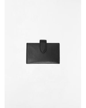The Row Leather Multi Card Case - Black