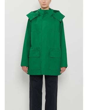 AURALEE Bonded Cotton Gabardine Blouson - Green