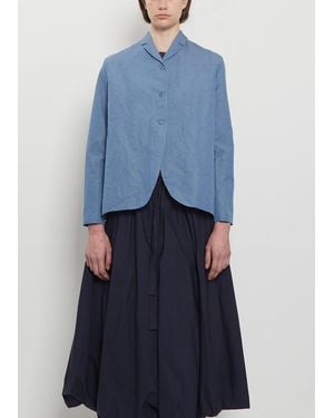 Apuntob Cotton Linen 3-button Jacket - Blue