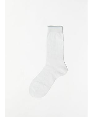 Antipast Mono-color Flower Socks - White