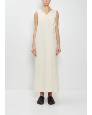 AURALEE Homespun Tweed Drape Dress - White
