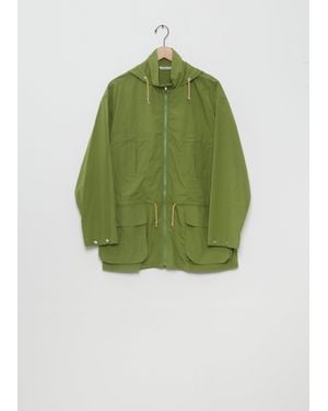 AURALEE Super Fine Cotton Lawn Hooded Blouson - Green
