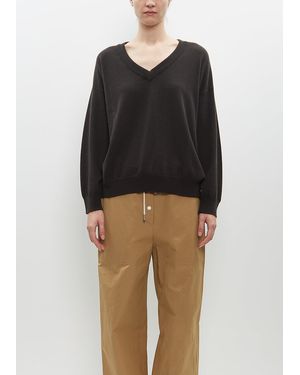 Begg x Co Jade V-neck Sweater - Black