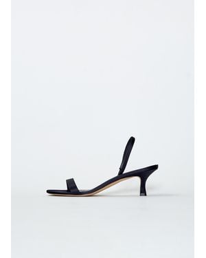 The Row Ella Silk Kitten Slingback - White