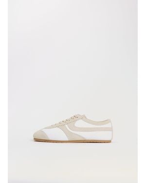 Dries Van Noten Suede Leather Trainer - Natural