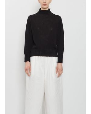 Margaret Howell Seamless Linen Cotton Jumper - Black