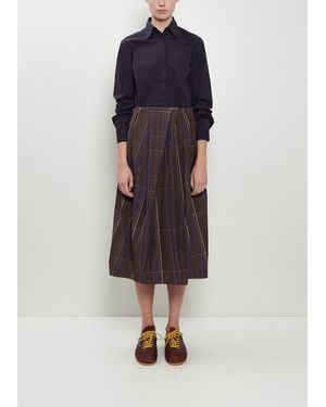 Dries Van Noten Sonista Technical Twill Skirt - Blue