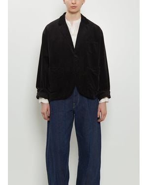 Pas De Calais Corduroy Tailored Jacket - Black