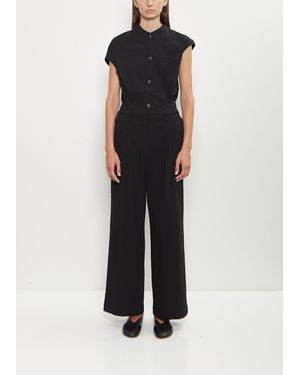 Issey Miyake Washi Paper Wide Leg Trousers - Black
