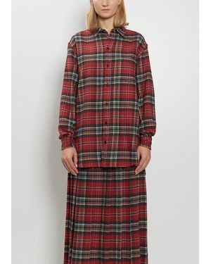 Meta Campania Collective Pablo Cotton Tartan Shirt - Red