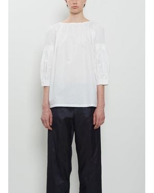 Dosa Dense Khadi Cotton Mary Ellen Mark Blouse - White