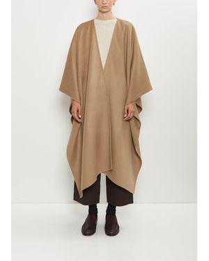 La Collection Aspen Wool Cashmere Poncho - Natural