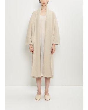 Lauren Manoogian Long Shawl Alpaca Cardigan - Natural
