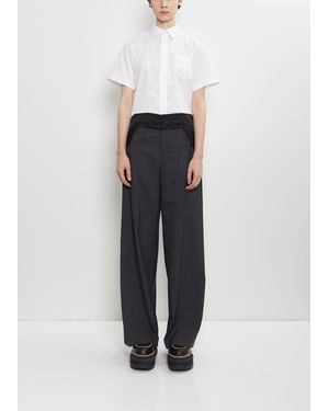 Sacai Glen Check Pants - White