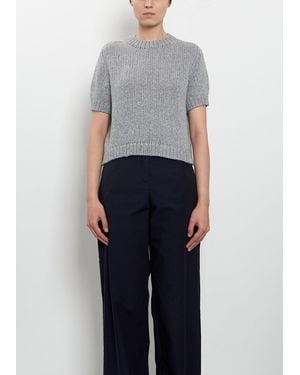 Wommelsdorff Peggy Short Sleeve Light Cashmere Sweater - Blue