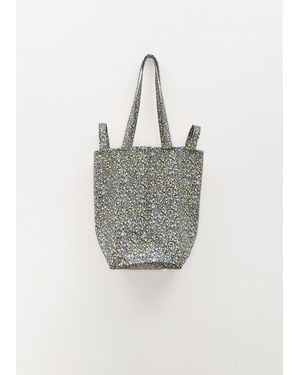 Amiacalva Exclusive Cotton Flower Tote M - Grey