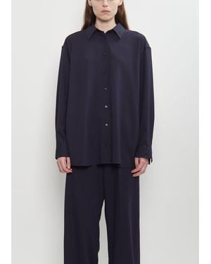 TOTEME Classic Viscose Wool Fluid Shirt - Blue