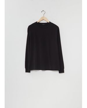 Comoli Men Cotton Jersey Long-sleeve T-shirt - Black