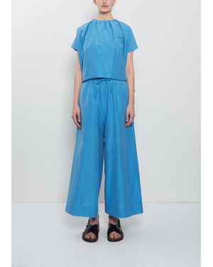 Toogood The Boxer Cotton Silk Trouser - Blue