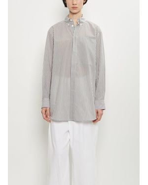 Issey Miyake Odd Stripes Wool Cotton Shirt - White