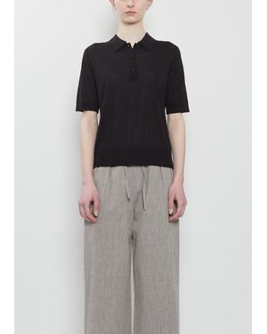 Loulou de Saison Migo Fine Cashmere Polo - Black