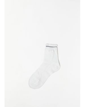 Antipast Waffle Ribbon Socks - White