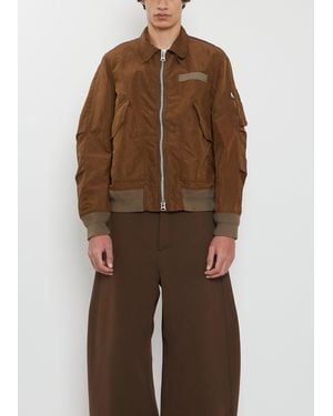 Sacai Men Treated Nylon Twill Blouson - Brown