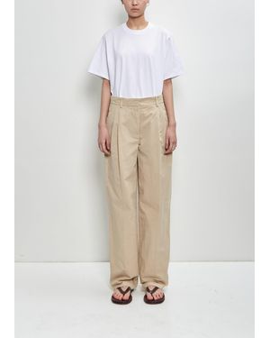 The Row Cotton Linen Lilas Pant - White