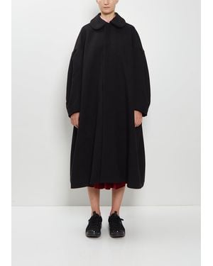 Comme des Garçons Puff Sleeves Crepe Coat - Black