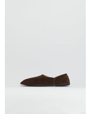 The Row Men Canal Suede Slip On - White