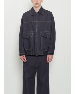 Comme des Garçons Light Denim Zip Jacket - Blue