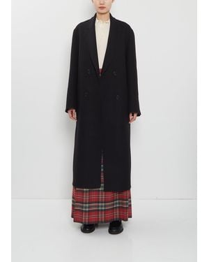 Meta Campania Collective Vanley Double Breasted Wool Coat - Black