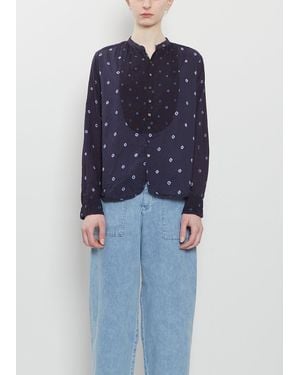 Pas De Calais Shibori Cotton Summer Blouse - Blue
