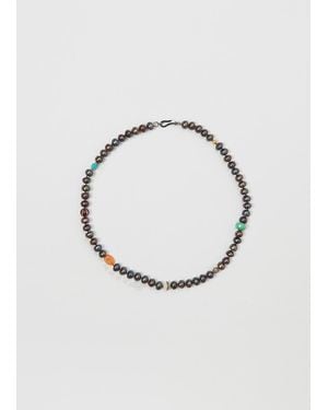 Ileana Makri Globe Beaded Necklace, 45cm - Metallic