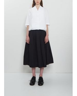Casey Casey Simple Rideaux Cotton Skirt - White
