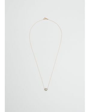 Noguchi Bijoux Bijoux Half Cut Pearl Yellow Gold Necklace - White