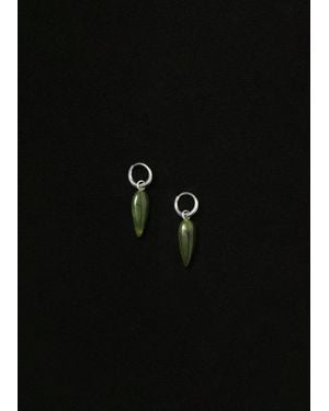 Sophie Buhai Jade Tiny Spear Hoops - Black