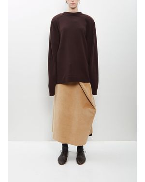 Marie Adam-Leenaerdt Cotton Corduroy Straight Skirt - White