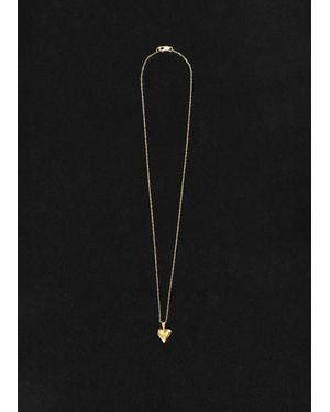 Sophie Buhai Gold Tiny Heart Pendant - Black