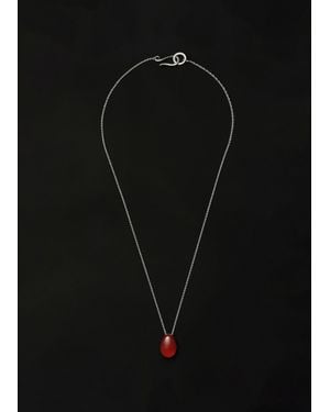 Sophie Buhai Carnelian Tiny Egg Pendant - Black
