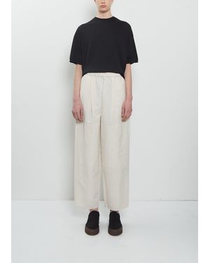 Arts & Science One Tuck Linen Cotton Pant - White